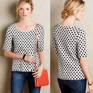 Anthropologie Moth Polka Dot Top Size Medium